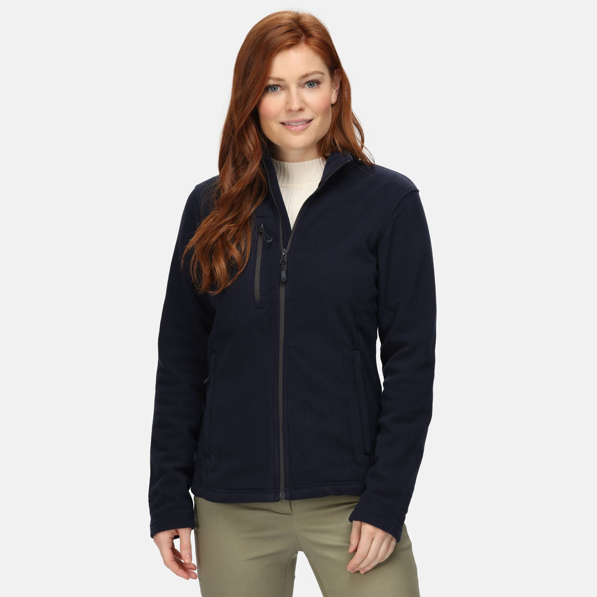 Navy - Back - Regatta Professional Womens-Ladies Recycled Full Zip Fleece
