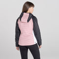 Powder Pink-Black - Front - Dare 2B Womens-Ladies Surmount Quilted Hooded Jacket