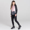 Powder Pink-Black - Back - Dare 2B Womens-Ladies Surmount Quilted Hooded Jacket