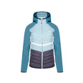 Powder Pink-Black - Side - Dare 2B Womens-Ladies Surmount Quilted Hooded Jacket