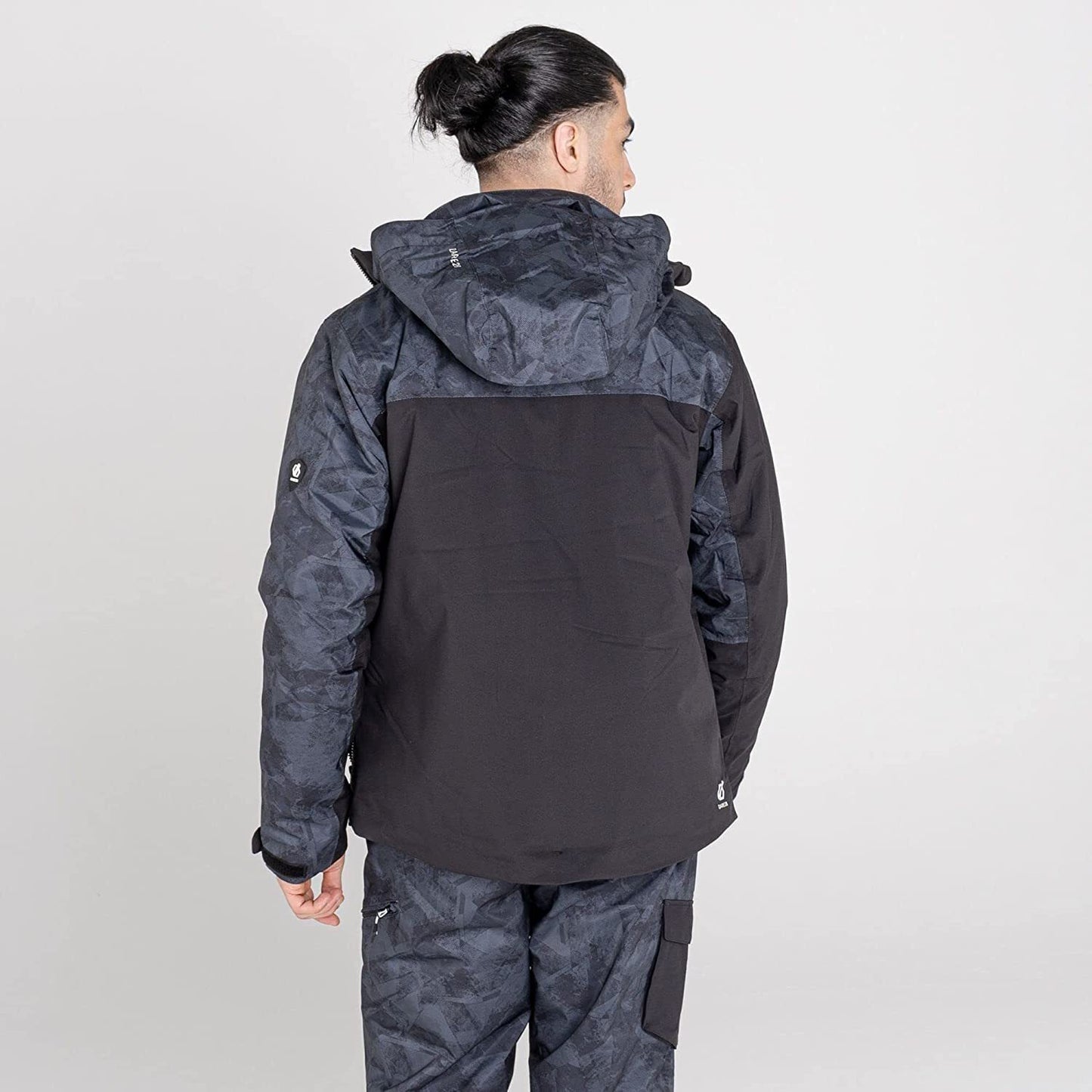 Black Print - Side - Dare 2B Mens Testament Insulated Ski Jacket