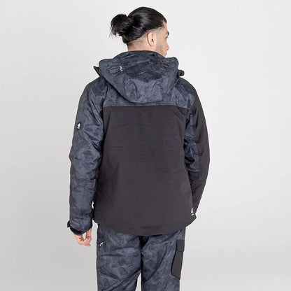 Black Print - Side - Dare 2B Mens Testament Insulated Ski Jacket