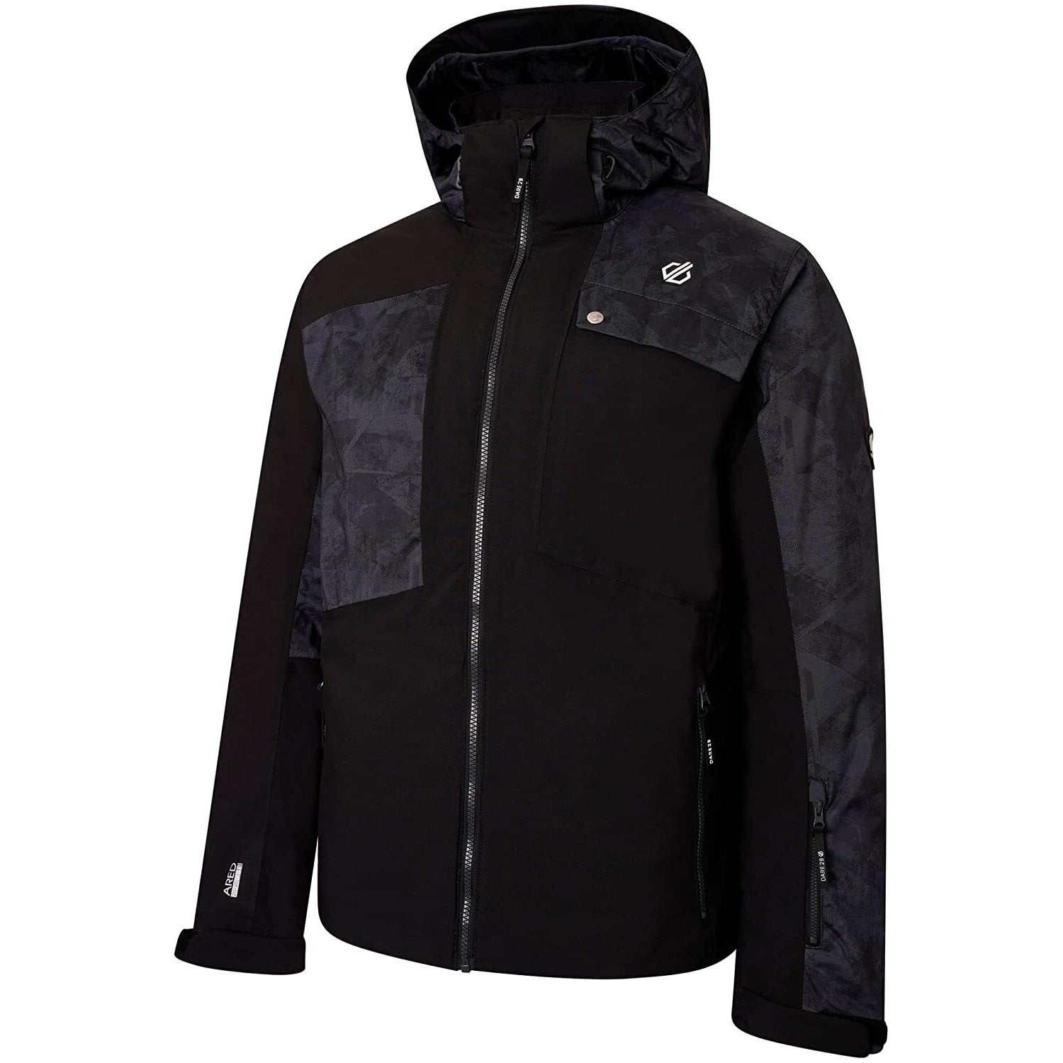 Black Print - Pack Shot - Dare 2B Mens Testament Insulated Ski Jacket