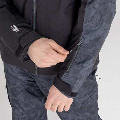 Black Print - Close up - Dare 2B Mens Testament Insulated Ski Jacket