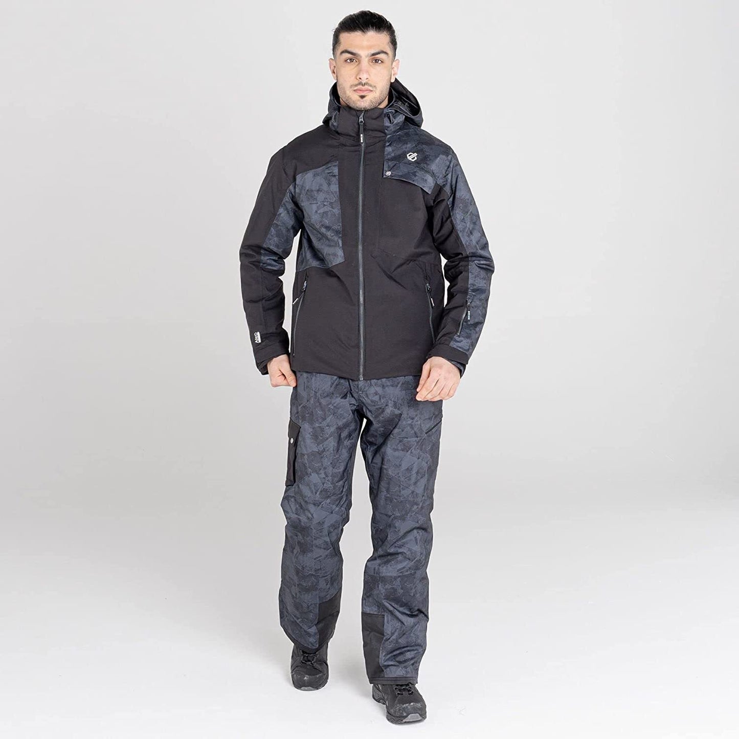 Black Print - Back - Dare 2B Mens Testament Insulated Ski Jacket
