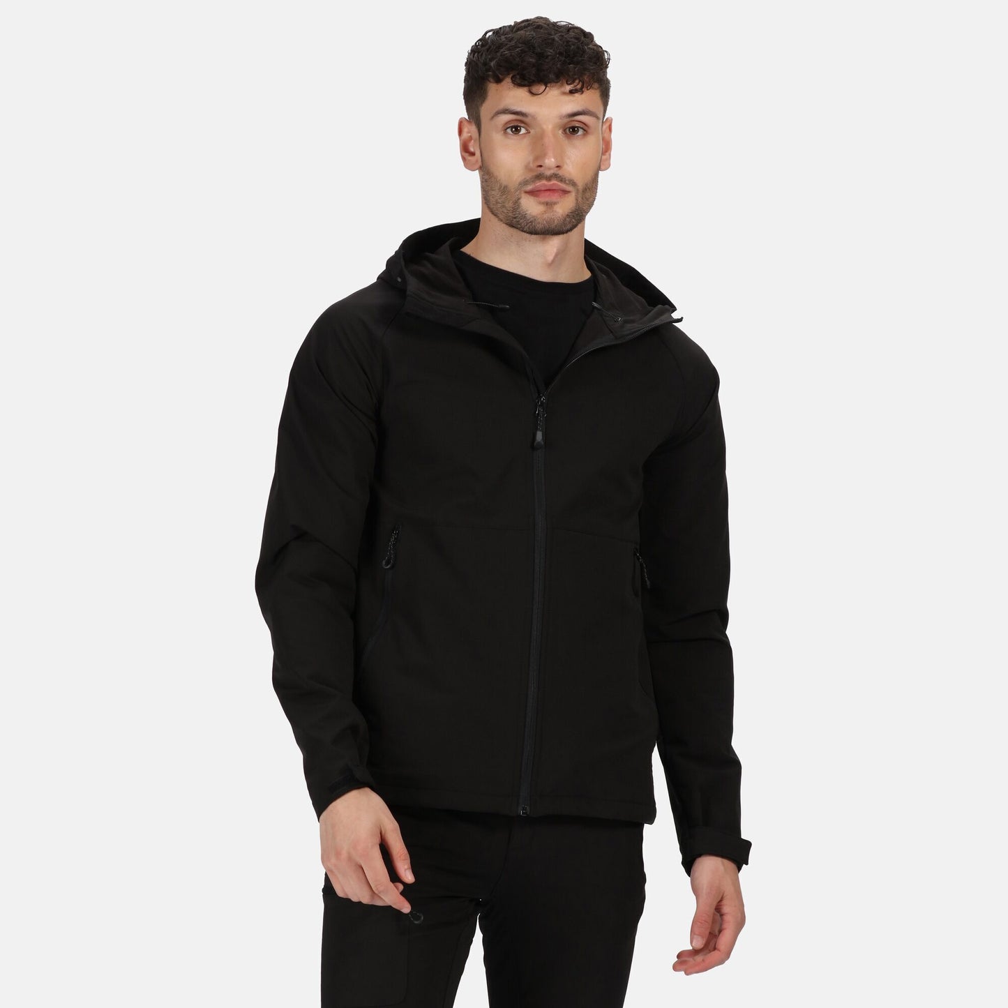 Black - Back - Regatta Professional Mens Stretch Soft Shell Jacket
