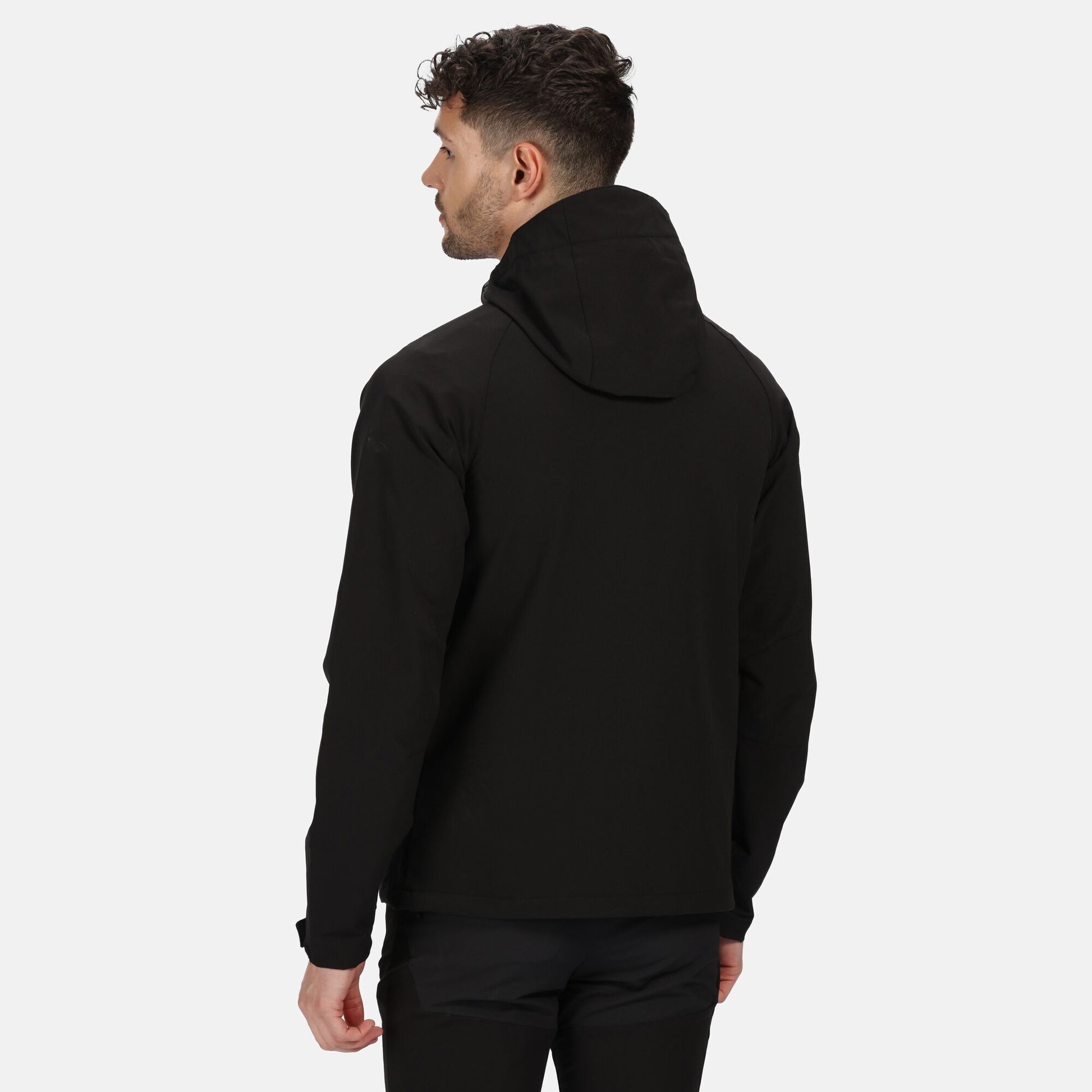 Black - Side - Regatta Professional Mens Stretch Soft Shell Jacket
