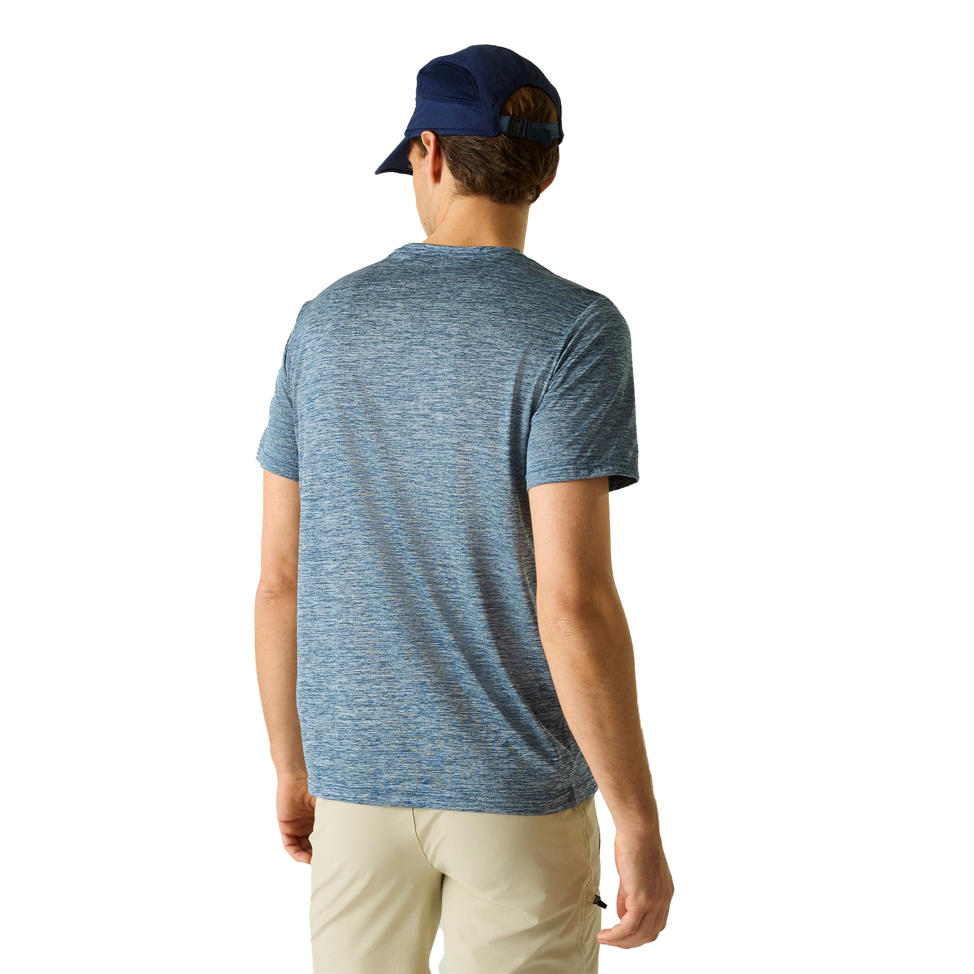 China Blue - Pack Shot - Regatta Mens Fingal Edition Marl T-Shirt