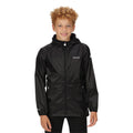 Black - Back - Regatta Childrens-Kids Bagley Packaway Waterproof Jacket