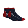 Navy-Dark Red - Back - Regatta Mens Samaris Trail Ankle Socks (Pack of 2)