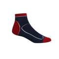 Navy-Dark Red - Side - Regatta Mens Samaris Trail Ankle Socks (Pack of 2)