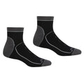 Black-Dark Steel - Front - Regatta Mens Samaris Trail Ankle Socks (Pack of 2)