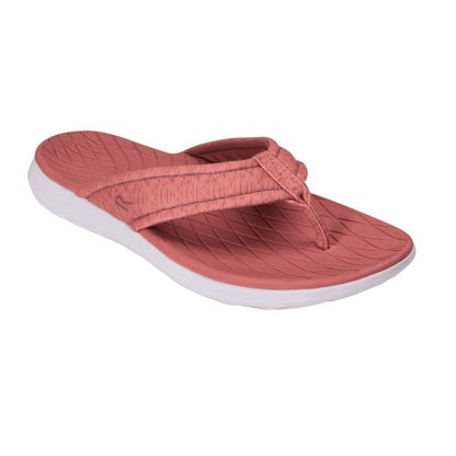 Blush Pink-White - Front - Regatta Womens-Ladies Belle Flip Flops
