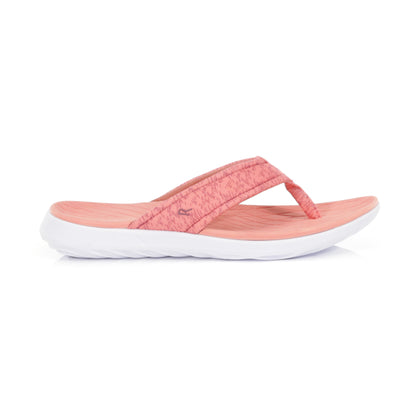 Blush Pink-White - Back - Regatta Womens-Ladies Belle Flip Flops