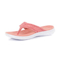 Blush Pink-White - Side - Regatta Womens-Ladies Belle Flip Flops