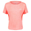 Fusion Coral-Neon Peach Marl - Front - Regatta Childrens-Kids Takson III Marl T-Shirt