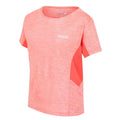 Fusion Coral-Neon Peach Marl - Pack Shot - Regatta Childrens-Kids Takson III Marl T-Shirt