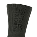 Black-Electric Lime - Back - Regatta Mens Blister Protection II Socks (Pack of 2)