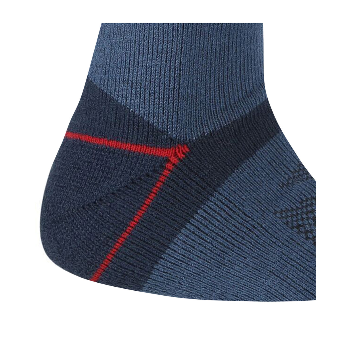 Dark Denim-Dark Red - Lifestyle - Regatta Mens Blister Protection II Socks (Pack of 2)
