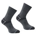 Granite-Light Steel - Front - Regatta Mens Blister Protection II Socks (Pack of 2)