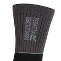 Black-Dark Steel - Side - Regatta Mens Samaris 2 Season Socks (Pack of 2)