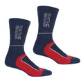 Navy-Dark Red - Front - Regatta Mens Samaris 2 Season Socks (Pack of 2)