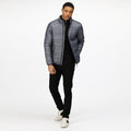 Grey Marl-Black - Back - Regatta Mens Firedown Marl Padded Jacket