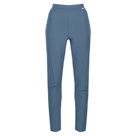 Coronet Blue - Front - Regatta Womens-Ladies Pentre Marl Hiking Trousers