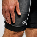 Black - Close up - Dare 2B Mens Ecliptic Bib Shorts