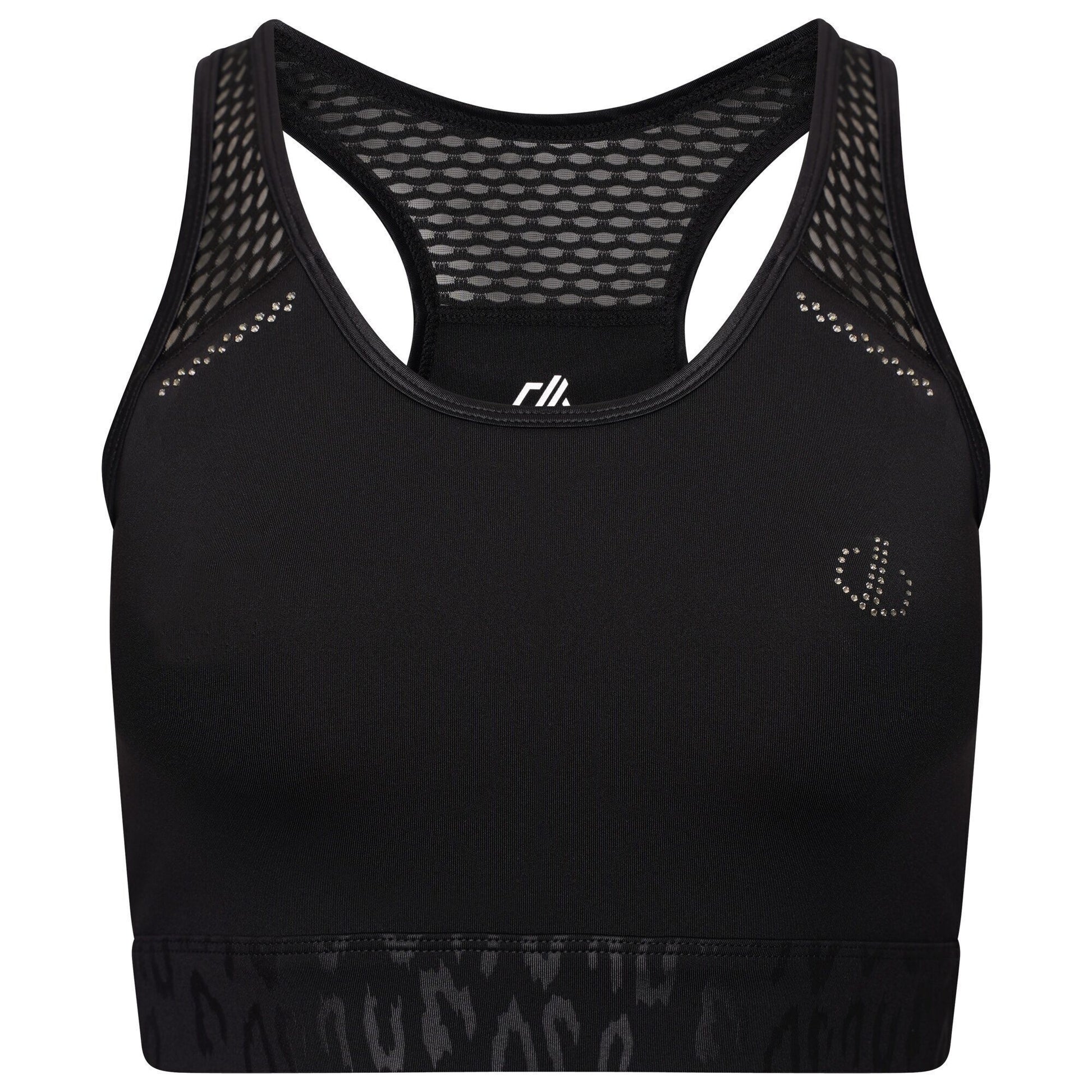 Black - Front - Dare 2B Womens-Ladies No Excuse Swarovski Sports Bra