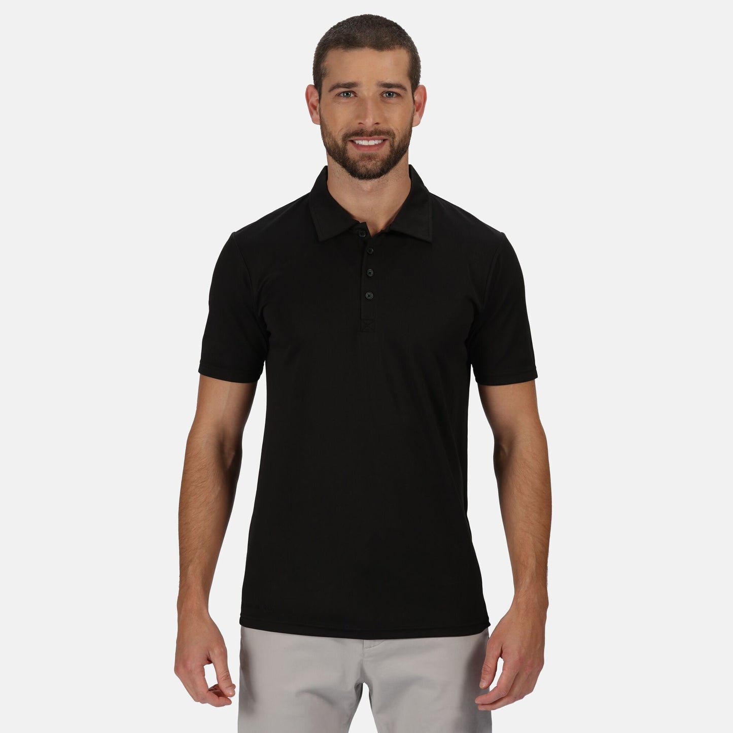 Black - Back - Regatta Professional Mens Recycled Polo Shirt