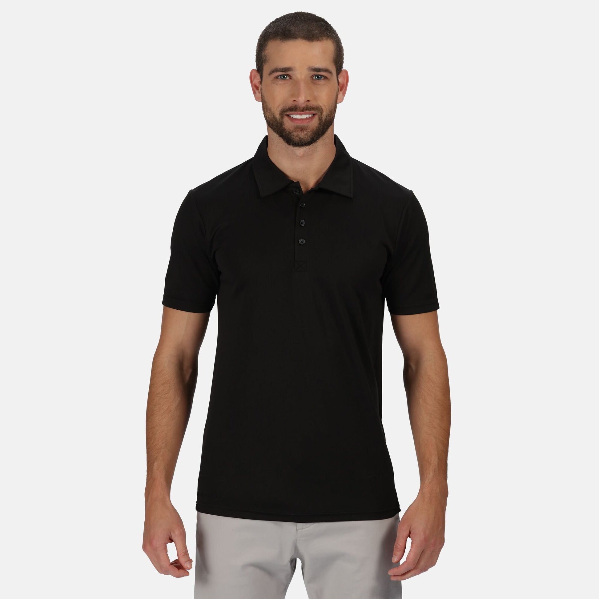Black - Back - Regatta Professional Mens Recycled Polo Shirt