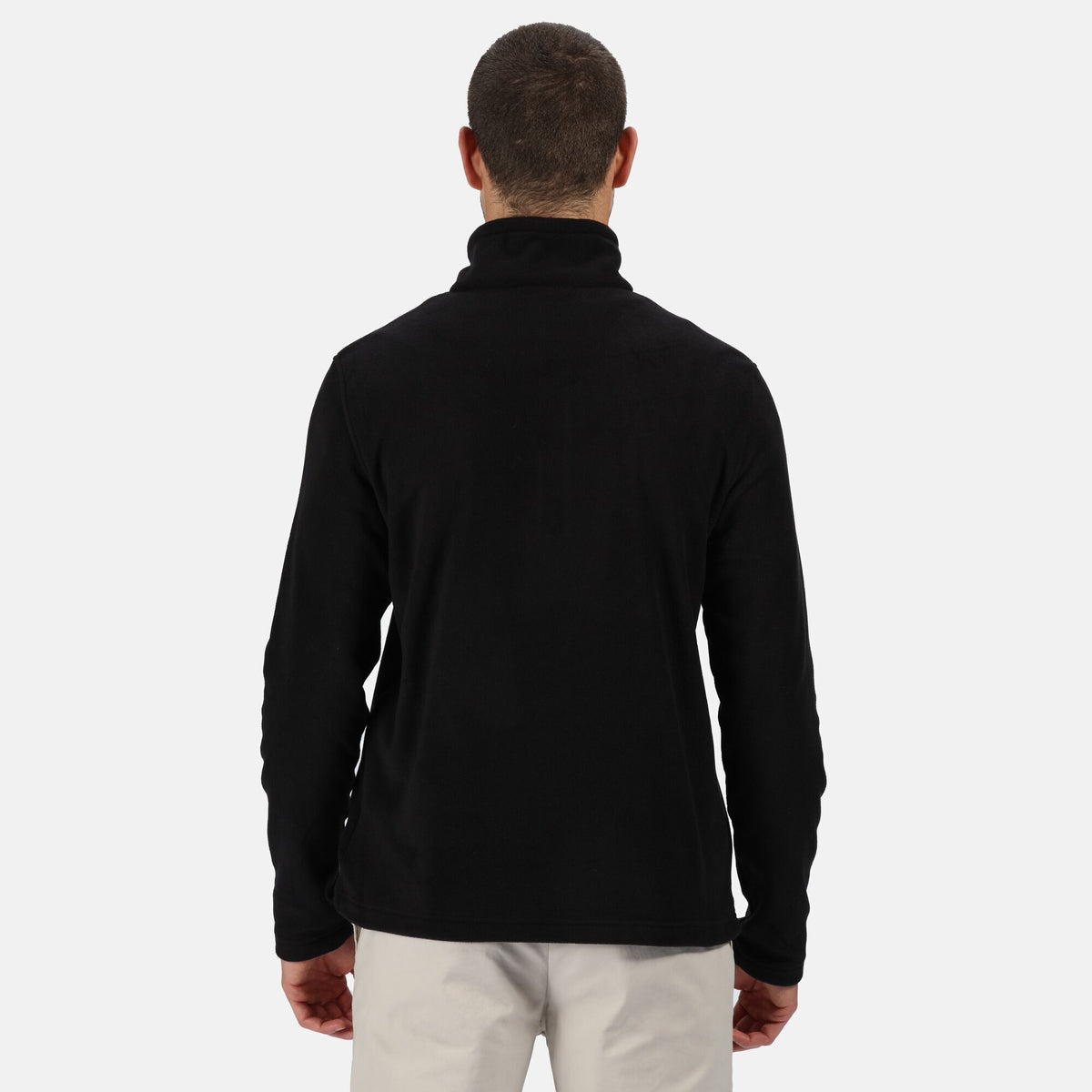 Black - Side - Regatta Professional Mens Recycled Half Zip Fleece