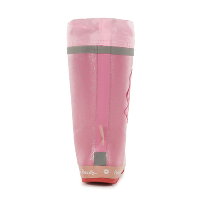 Pink - Side - Regatta Childrens-Kids Dinosaur Wellington Boots