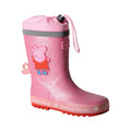 Pink - Front - Regatta Childrens-Kids Peppa Pig Dinosaur Wellington Boots