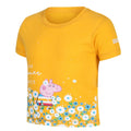 Glowlight Yellow - Lifestyle - Regatta Childrens-Kids Peppa Pig Printed Short-Sleeved T-Shirt