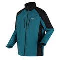 Pacific Green-Black - Side - Regatta Mens Calderdale IV Waterproof Softshell Hooded Walking Jacket