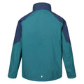 Pacific Green-Admiral Blue - Back - Regatta Mens Calderdale IV Waterproof Softshell Hooded Walking Jacket