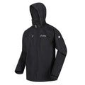 Black - Side - Regatta Mens Calderdale IV Waterproof Softshell Hooded Walking Jacket