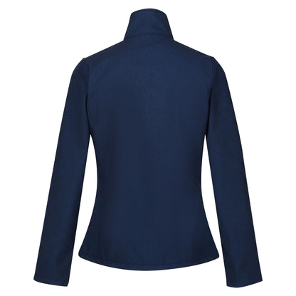Navy Marl - Back - Regatta Womens-Ladies Connie V Softshell Walking Jacket