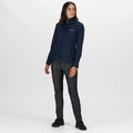 Navy Marl - Side - Regatta Womens-Ladies Connie V Softshell Walking Jacket