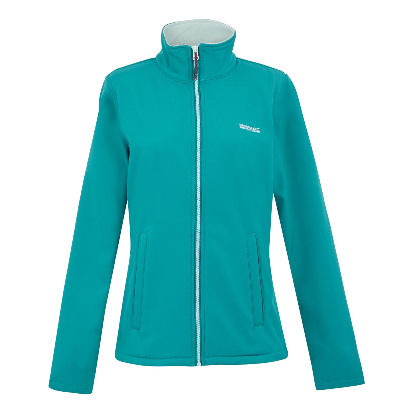 Exotic Plume-Icy Morn - Front - Regatta Womens-Ladies Connie V Softshell Walking Jacket