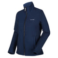 Navy Marl - Close up - Regatta Womens-Ladies Connie V Softshell Walking Jacket