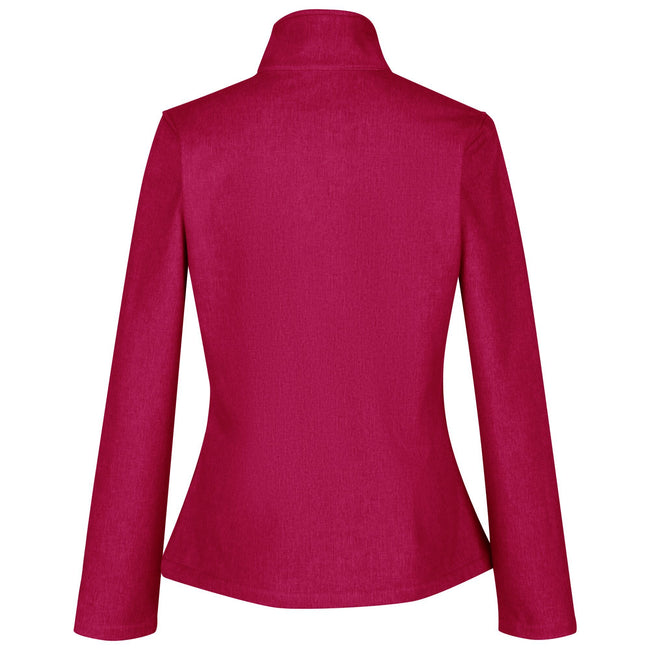 Navy Marl - Close up - Regatta Womens-Ladies Connie V Softshell Walking Jacket