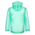 Ice Green - Back - Regatta Childrens-Kids Hallow Transparent Hooded Waterproof Jacket