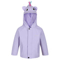 Lilac - Front - Regatta Childrens-Kids Unicorn Waterproof Jacket