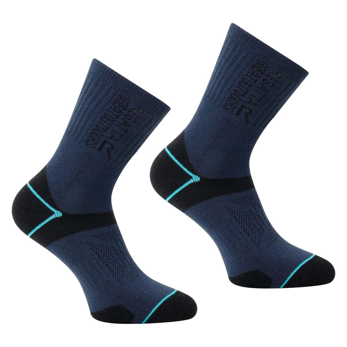 Navy-Aruba Blue - Front - Regatta Womens-Ladies Blister Protection II Boot Socks