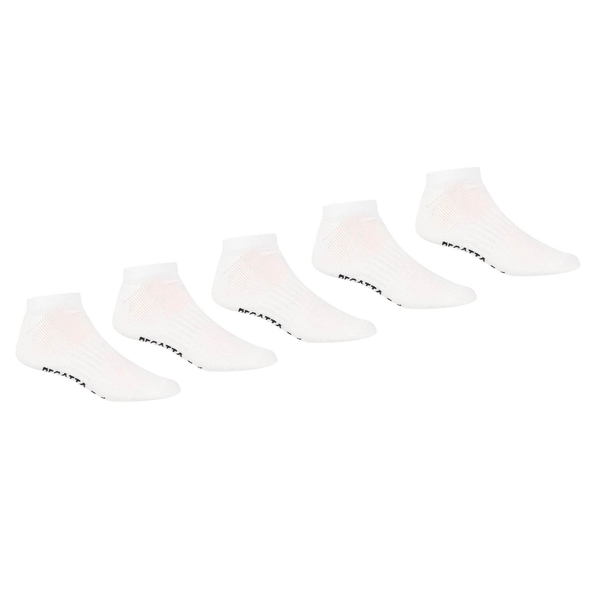 White - Front - Regatta Unisex Adult Trainer Socks (Pack of 5)