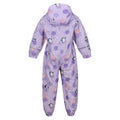 Pastel Lilac - Back - Regatta Childrens-Kids Pobble Peppa Pig Polka Dot Waterproof Puddle Suit