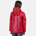 Duchess Pink - Side - Regatta Childrens-Kids Hallow Animal Print Hooded Raincoat